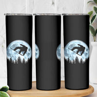 Snowboard Moon Snowboarding Winter Sports Skinny Tumbler - Wonder Print Shop