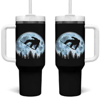 Snowboard Moon Snowboarding Winter Sports Tumbler With Handle - Wonder Print Shop