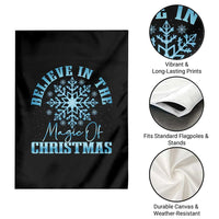 Believe In The Magic Of Christmas Garden Flag Xmas Snowflake - Wonder Print Shop