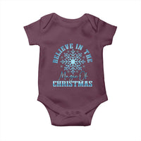 Believe In The Magic Of Christmas Baby Onesie Xmas Snowflake - Wonder Print Shop