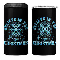 Believe In The Magic Of Christmas 4 in 1 Can Cooler Tumbler Xmas Snowflake - Wonder Print Shop