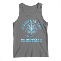 Believe In The Magic Of Christmas Tank Top Xmas Snowflake - Wonder Print Shop
