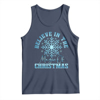 Believe In The Magic Of Christmas Tank Top Xmas Snowflake - Wonder Print Shop