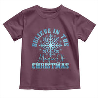 Believe In The Magic Of Christmas Toddler T Shirt Xmas Snowflake - Wonder Print Shop