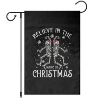 Funny Believe In The Magic Of Christmas Garden Flag Xmas Skeleton - Wonder Print Shop