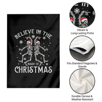 Funny Believe In The Magic Of Christmas Garden Flag Xmas Skeleton - Wonder Print Shop