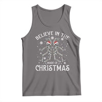 Funny Believe In The Magic Of Christmas Tank Top Xmas Skeleton - Wonder Print Shop