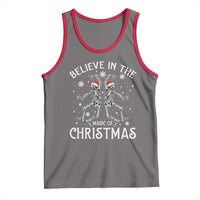 Funny Believe In The Magic Of Christmas Tank Top Xmas Skeleton - Wonder Print Shop