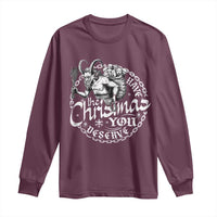 Nordic Christmas Krampus Long Sleeve Shirt Have The Christmas You Deserve Horror Xmas - Wonder Print Shop