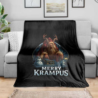 Christmas Krampus Throw Blanket Merry Krampus Pagan Yule Nordic Xmas - Wonder Print Shop