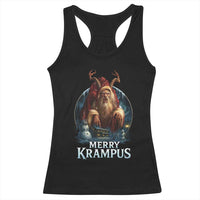 Christmas Krampus Racerback Tank Top Merry Krampus Pagan Yule Nordic Xmas - Wonder Print Shop