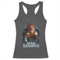 Christmas Krampus Racerback Tank Top Merry Krampus Pagan Yule Nordic Xmas - Wonder Print Shop