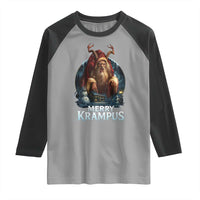 Christmas Krampus Raglan Shirt Merry Krampus Pagan Yule Nordic Xmas - Wonder Print Shop
