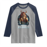 Christmas Krampus Raglan Shirt Merry Krampus Pagan Yule Nordic Xmas - Wonder Print Shop