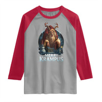 Christmas Krampus Raglan Shirt Merry Krampus Pagan Yule Nordic Xmas - Wonder Print Shop