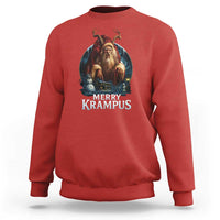 Christmas Krampus Sweatshirt Merry Krampus Pagan Yule Nordic Xmas - Wonder Print Shop