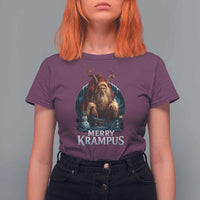 Christmas Krampus T Shirt For Women Merry Krampus Pagan Yule Nordic Xmas - Wonder Print Shop
