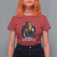 Christmas Krampus T Shirt For Women Merry Krampus Pagan Yule Nordic Xmas - Wonder Print Shop