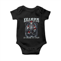 Nordic Christmas Krampus Baby Onesie Krampus Is Coming To Town Horror Holiday Xmas - Wonder Print Shop