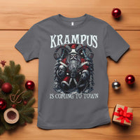 Nordic Christmas Krampus T Shirt Krampus Is Coming To Town Horror Holiday Xmas - Wonder Print Shop