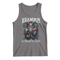 Nordic Christmas Krampus Tank Top Krampus Is Coming To Town Horror Holiday Xmas - Wonder Print Shop