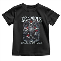 Nordic Christmas Krampus Toddler T Shirt Krampus Is Coming To Town Horror Holiday Xmas - Wonder Print Shop