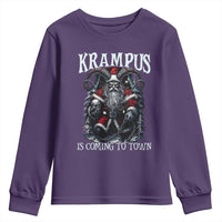 Nordic Christmas Krampus Youth Sweatshirt Krampus Is Coming To Town Horror Holiday Xmas - Wonder Print Shop