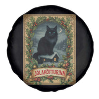 Nordic Christmas Cat Spare Tire Cover Jolakotturinn Yule Cat Icelandic - Wonder Print Shop