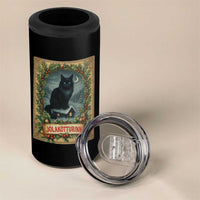Nordic Christmas Cat 4 in 1 Can Cooler Tumbler Jolakotturinn Yule Cat Icelandic - Wonder Print Shop