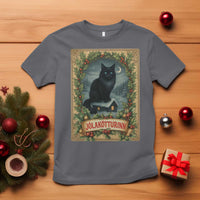 Nordic Christmas Cat T Shirt Jolakotturinn Yule Cat Icelandic - Wonder Print Shop
