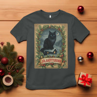 Nordic Christmas Cat T Shirt Jolakotturinn Yule Cat Icelandic - Wonder Print Shop