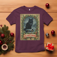 Nordic Christmas Cat T Shirt Jolakotturinn Yule Cat Icelandic - Wonder Print Shop