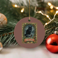 Nordic Christmas Cat Ceramic Ornament Jolakotturinn Yule Cat Icelandic - Wonder Print Shop