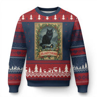 Nordic Xmas Cat Ugly Christmas Sweater Jolakotturinn Yule Cat Icelandic - Wonder Print Shop