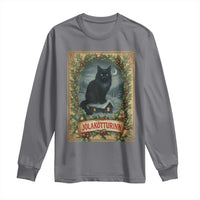 Nordic Christmas Cat Long Sleeve Shirt Jolakotturinn Yule Cat Icelandic - Wonder Print Shop