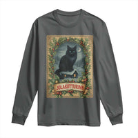Nordic Christmas Cat Long Sleeve Shirt Jolakotturinn Yule Cat Icelandic - Wonder Print Shop