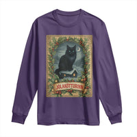 Nordic Christmas Cat Long Sleeve Shirt Jolakotturinn Yule Cat Icelandic - Wonder Print Shop