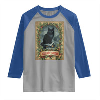Nordic Christmas Cat Raglan Shirt Jolakotturinn Yule Cat Icelandic - Wonder Print Shop