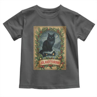 Nordic Christmas Cat Toddler T Shirt Jolakotturinn Yule Cat Icelandic - Wonder Print Shop