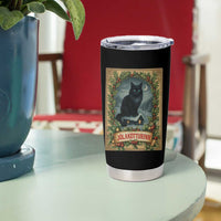 Nordic Christmas Cat Tumbler Cup Jolakotturinn Yule Cat Icelandic - Wonder Print Shop