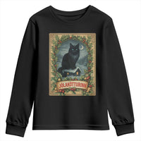 Nordic Christmas Cat Youth Sweatshirt Jolakotturinn Yule Cat Icelandic - Wonder Print Shop
