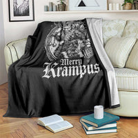 Christmas Krampus Throw Blanket Merry Krampus Norse Pagan Yule Horror Xmas - Wonder Print Shop