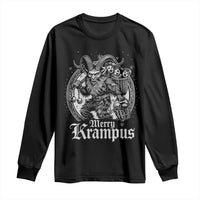 Christmas Krampus Long Sleeve Shirt Merry Krampus Norse Pagan Yule Horror Xmas - Wonder Print Shop