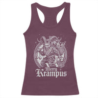 Christmas Krampus Racerback Tank Top Merry Krampus Norse Pagan Yule Horror Xmas - Wonder Print Shop