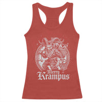 Christmas Krampus Racerback Tank Top Merry Krampus Norse Pagan Yule Horror Xmas - Wonder Print Shop