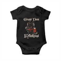 Christmas Krampus Cat Baby Onesie Gruss Vom Krampus Pagan Yule Xmas - Wonder Print Shop
