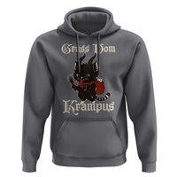 Christmas Krampus Cat Hoodie Gruss Vom Krampus Pagan Yule Xmas - Wonder Print Shop