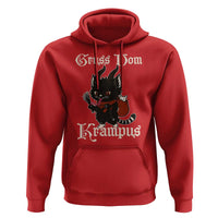 Christmas Krampus Cat Hoodie Gruss Vom Krampus Pagan Yule Xmas - Wonder Print Shop