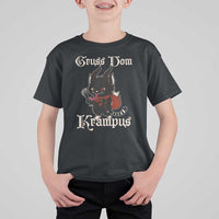 Christmas Krampus Cat T Shirt For Kid Gruss Vom Krampus Pagan Yule Xmas - Wonder Print Shop