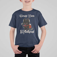 Christmas Krampus Cat T Shirt For Kid Gruss Vom Krampus Pagan Yule Xmas - Wonder Print Shop